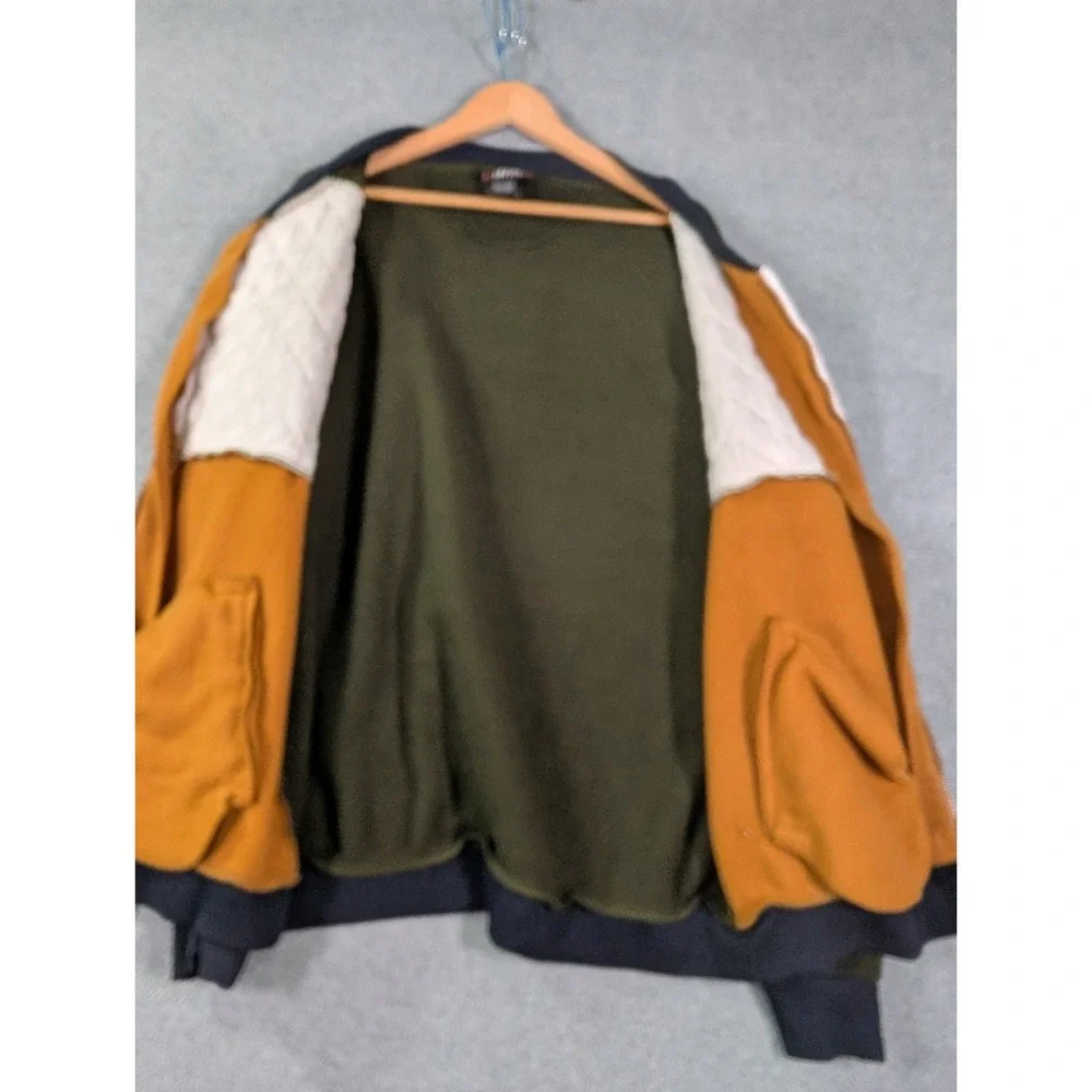 Red Ape 2XL Track Suit Set Quilted Colorblock Bomber Jacket Joggers Y2K Style